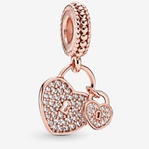 Pandora Authentic Pavé Hearth Padlock Dangle Charm